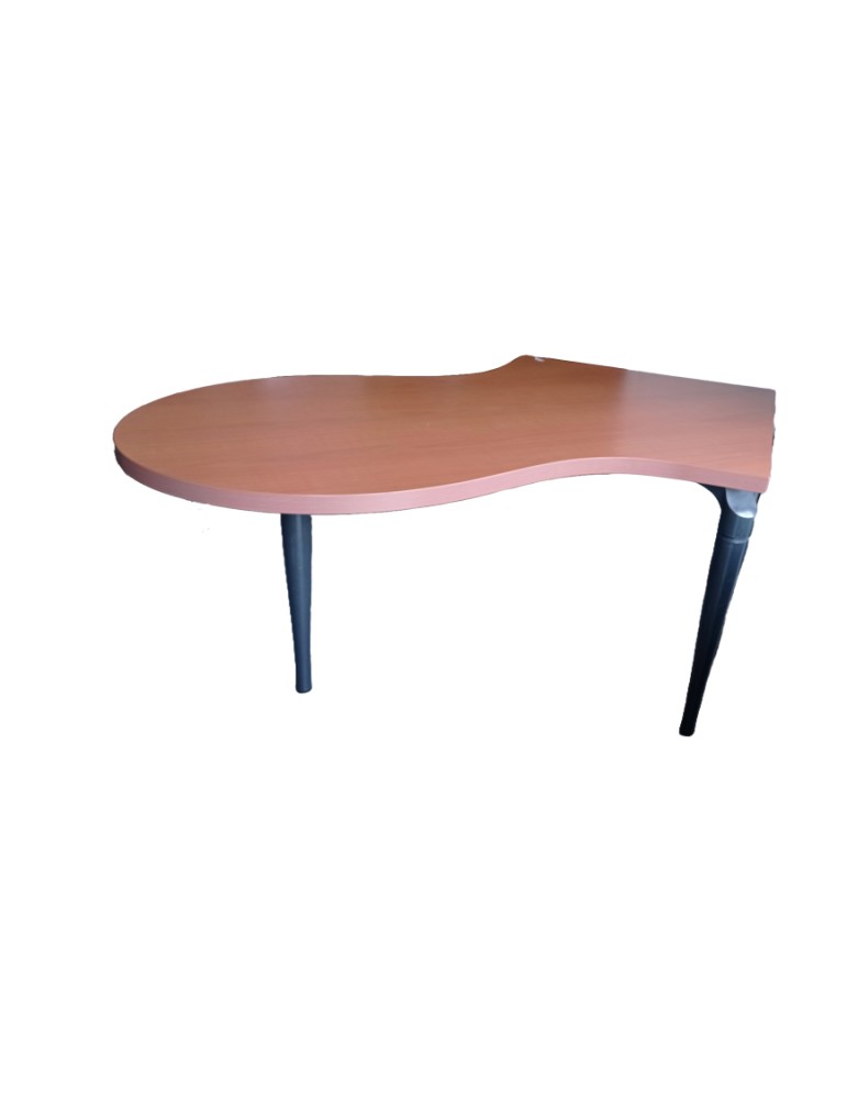 Bureau asymétrique- Poirier / Anthracite - L 180 x P 114 cm