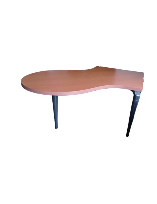 Bureau asymétrique- Poirier / Anthracite - L 180 x P 114 cm