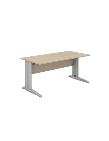Bureau droit - Neuf - Rock K3 - Acacia / Blanc - L 160 x P 80 cm