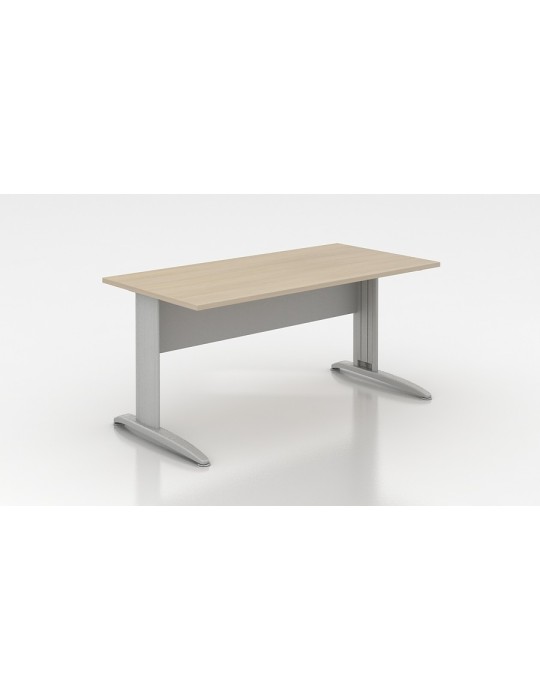 Bureau droit - Neuf -  Tono - Acacia / Blanc - L 160 x P 80 cm