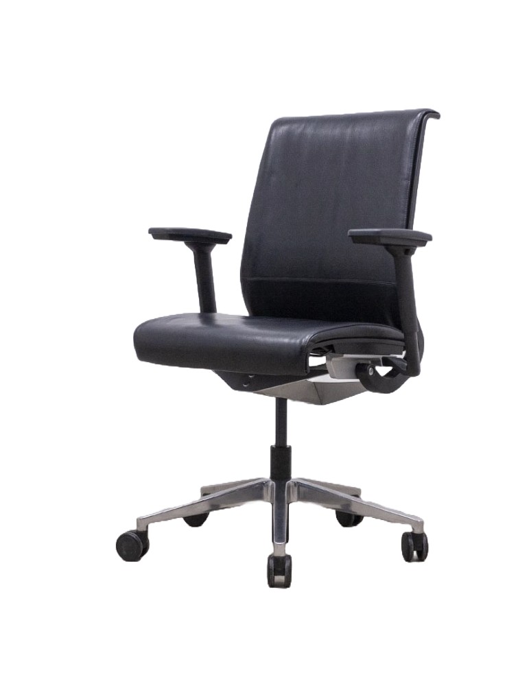 Fauteuil en cuir noir - 2Mmobilier, gers