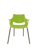 Chaise visiteur - Fano - Dossier polypro Vert /  Assise  polypro Vert