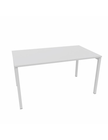 Bureau droit - Blanc / Blanc - L 140 x P 80 cm