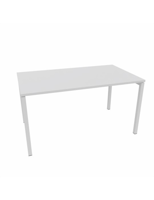 Bureau droit - Blanc / Blanc - L 140 x P 80 cm