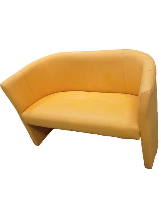 Chauffeuse club 2 place jaune-2Mmobilier