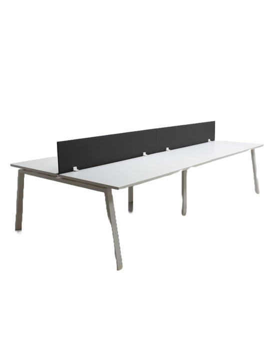 Double bureau pied en bois - 2Mmobilier