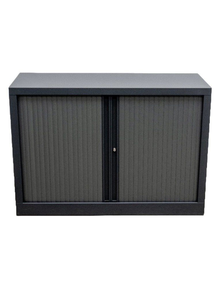 Armoire Basse  - Anthracite / Gris foncé - L 120 x H 84 cm - Reconditionnée