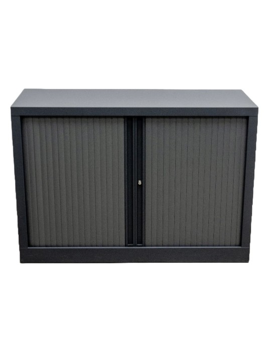Armoire Basse  - Anthracite / Gris foncé - L 120 x H 84 cm - Reconditionnée