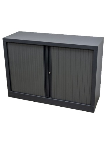 Armoire Basse  - Anthracite / Gris foncé - L 120 x H 84 cm - Reconditionnée 2