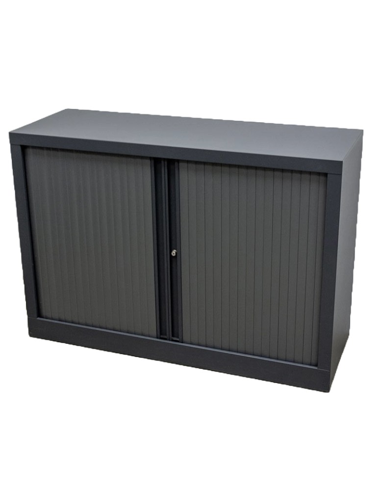 Armoire Basse  - Anthracite / Gris foncé - L 120 x H 84 cm - Reconditionnée