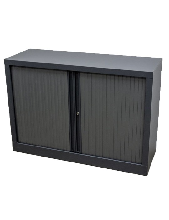 Armoire Basse  - Anthracite / Gris foncé - L 120 x H 84 cm - Reconditionnée