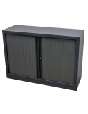 Armoire Basse  - Anthracite / Gris foncé - L 120 x H 84 cm - Reconditionnée