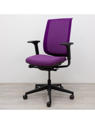 Fauteuil de travail - Reply Air - Dossier tissus Violet  /  Assise tissus Violet 2