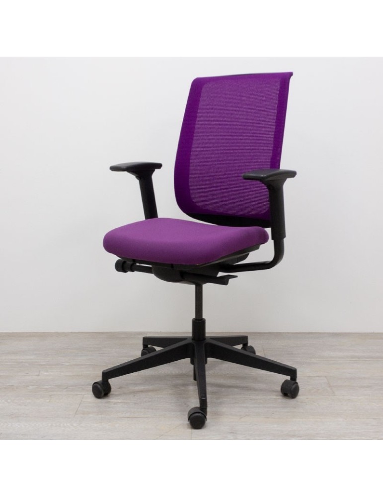 Fauteuil de travail - Reply Air - Dossier tissus Violet  /  Assise tissus Violet