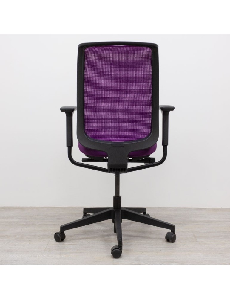 Fauteuil de travail - Reply Air - Dossier tissus Violet  /  Assise tissus Violet