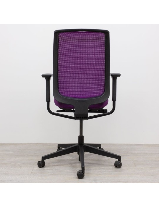 Fauteuil de travail - Reply Air - Dossier tissus Violet  /  Assise tissus Violet