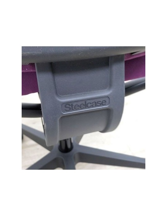 Fauteuil de travail - Reply Air - Dossier tissus Violet  /  Assise tissus Violet