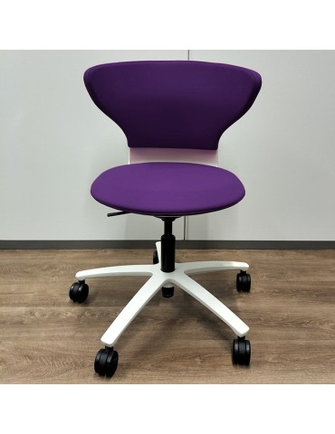Fauteuil de travail - Turn Around - Dossier tissus Violet  /  Assise tissus Violet