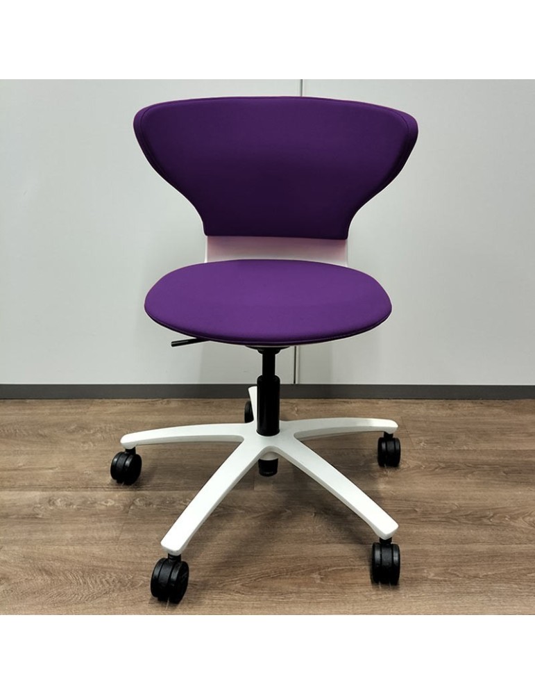 Fauteuil de travail - Turn Around - Dossier tissus Violet  /  Assise tissus Violet