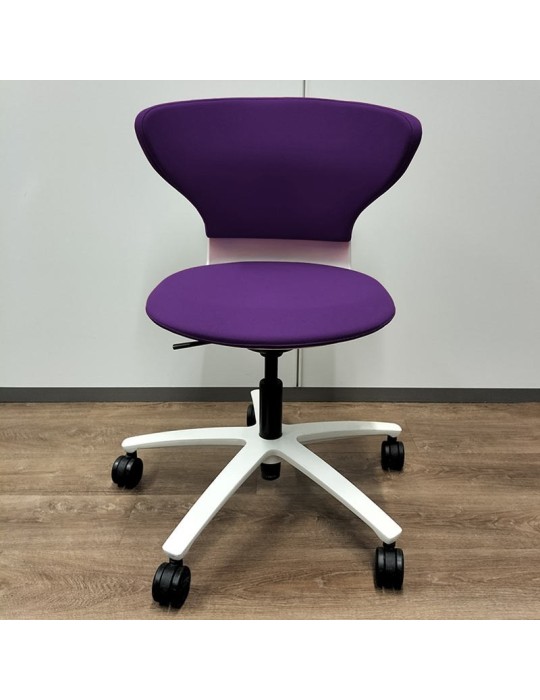 Fauteuil de travail - Turn Around - Dossier tissus Violet  /  Assise tissus Violet