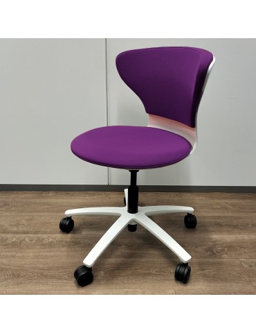 Fauteuil de travail - Turn Around - Dossier tissus Violet  /  Assise tissus Violet 2