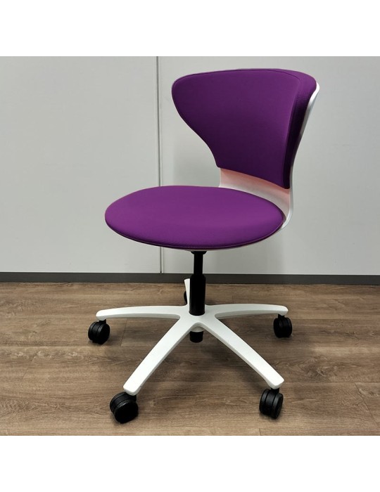Fauteuil de travail - Turn Around - Dossier tissus Violet  /  Assise tissus Violet