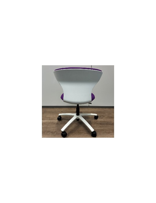 Fauteuil de travail - Turn Around - Dossier tissus Violet  /  Assise tissus Violet