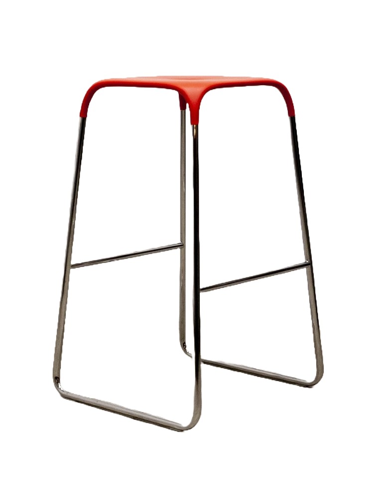 Tabouret haut rouge - 2Mmobilier
