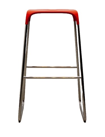 Tabouret haut rouge - 2Mmobilier 2