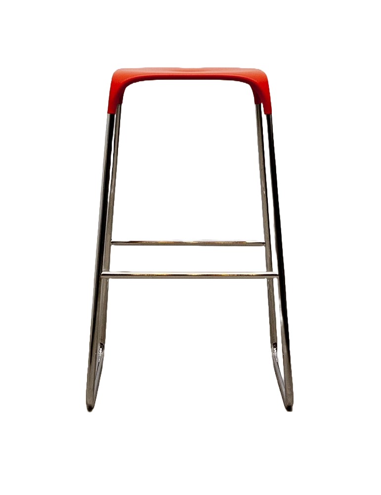 Tabouret haut rouge - 2Mmobilier