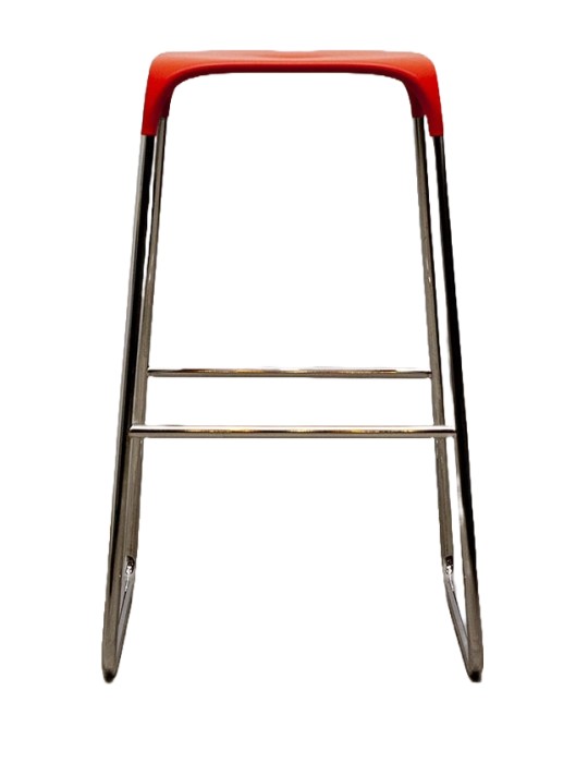 Tabouret haut rouge - 2Mmobilier
