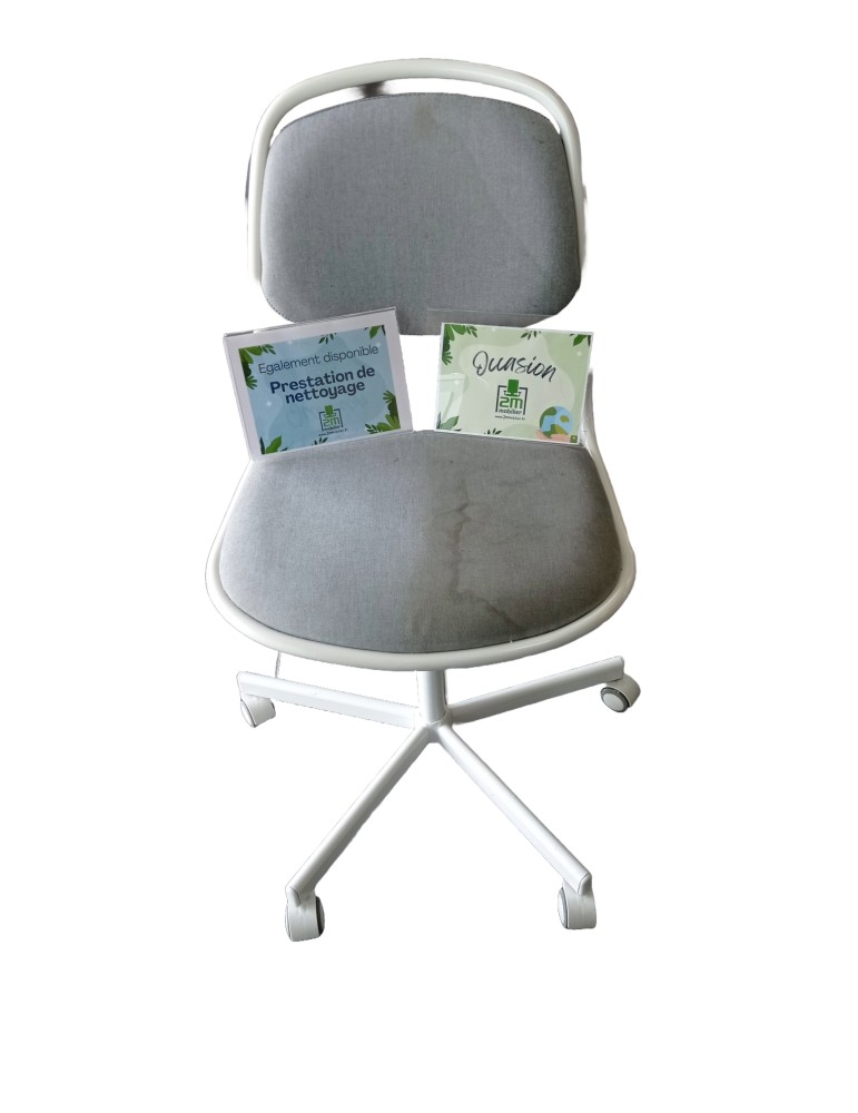 Chaise visiteur en tissus noir - 2Mmobilier