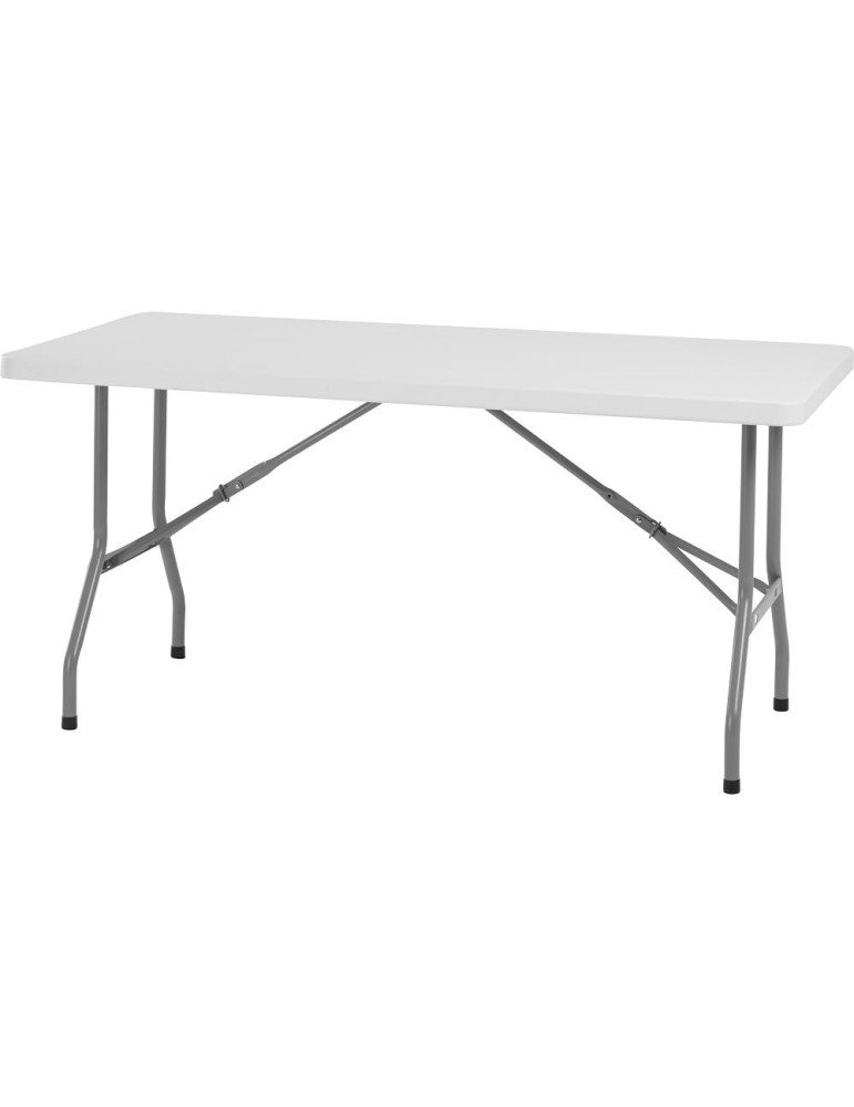 Table pliante multi usage - Blanc / Gris - L 183 x P 75 cm