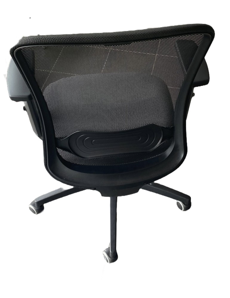 Fauteuil de travail Neuf - "Takk black"- Dossier résille Noir / Assise tissus Gris