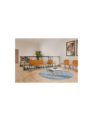 Chauffeuse Tiaré 2 place -  Dossier tissus Jaune / Assise tissus Jaune 2