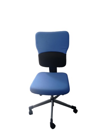 Fauteuil de travail - Steelcase - Lest' B  - Dossier tissus Bleu / Assise tissus Bleu