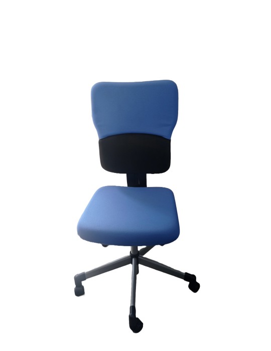 Fauteuil de travail - Steelcase - Lest' B  - Dossier tissus Bleu / Assise tissus Bleu
