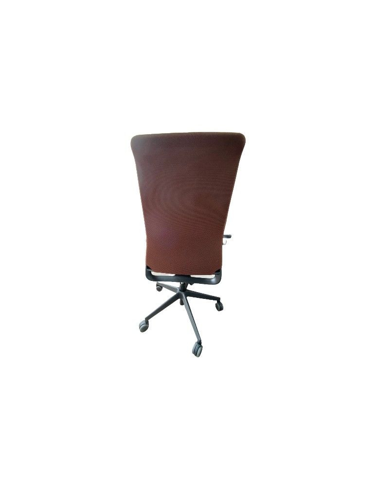 Fauteuil de travail Eurosit Ligne E4 Pro - Dossier résille Marron / Assise tissus Beige