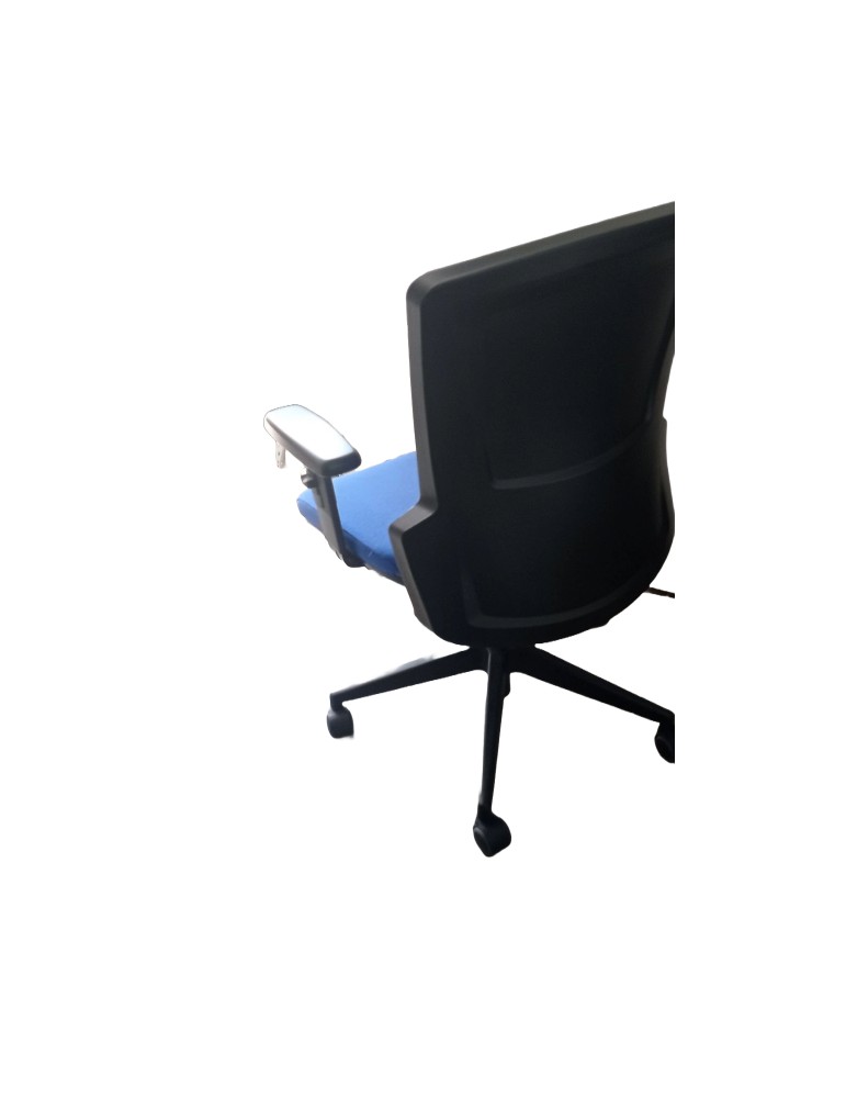Fauteuil de travail Eurosit UDO - Dossier tissus Bleu / Assise tissus Bleu