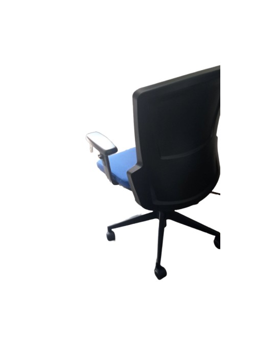Fauteuil de travail Eurosit UDO - Dossier tissus Bleu / Assise tissus Bleu