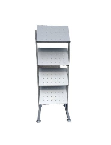 Présentoir - Gris alu - L 56 x P 55 x H 160 cm