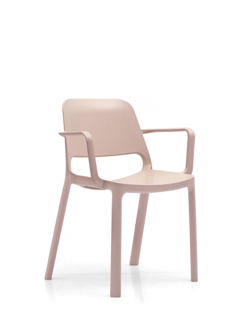 Chaise visiteur Pop's avec accoudoirs 7 coloris au choix - Dossier polypropylène / Assise polypropylène