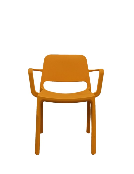 Chaise visiteur Pop's avec accoudoirs 7 coloris au choix - Dossier polypropylène / Assise polypropylène