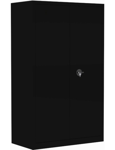 Armoire Haute Métallique - Neuve - portes battantes - Noir - L 100 x H 198 x 43 cm