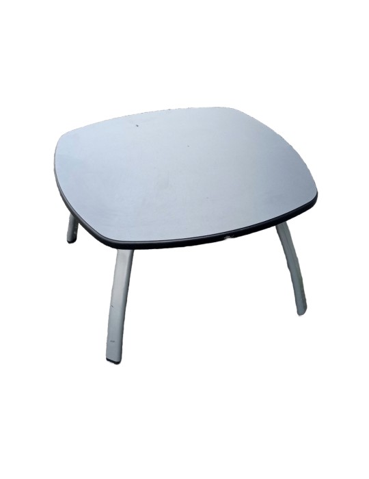 Table basse carrée - Noir / Gris alu - L 60  x P 60  cm