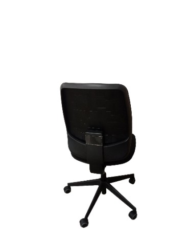 Fauteuil de travail - Neuf - Flash C -  Dossier Tissus Noir / Assise tissus Noir avec accoudoirs 1D 2