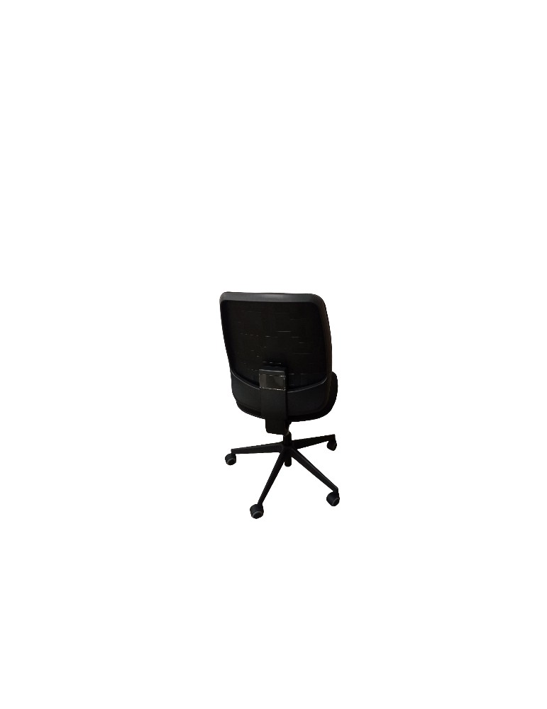 Fauteuil de travail - Neuf - Flash C -  Dossier Tissus Noir / Assise tissus Noir avec accoudoirs 1D