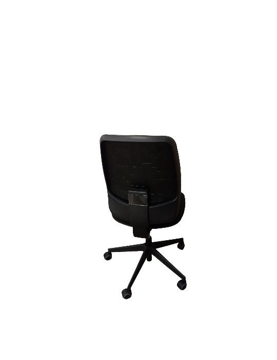 Fauteuil de travail - Neuf - Flash C -  Dossier Tissus Noir / Assise tissus Noir avec accoudoirs 1D