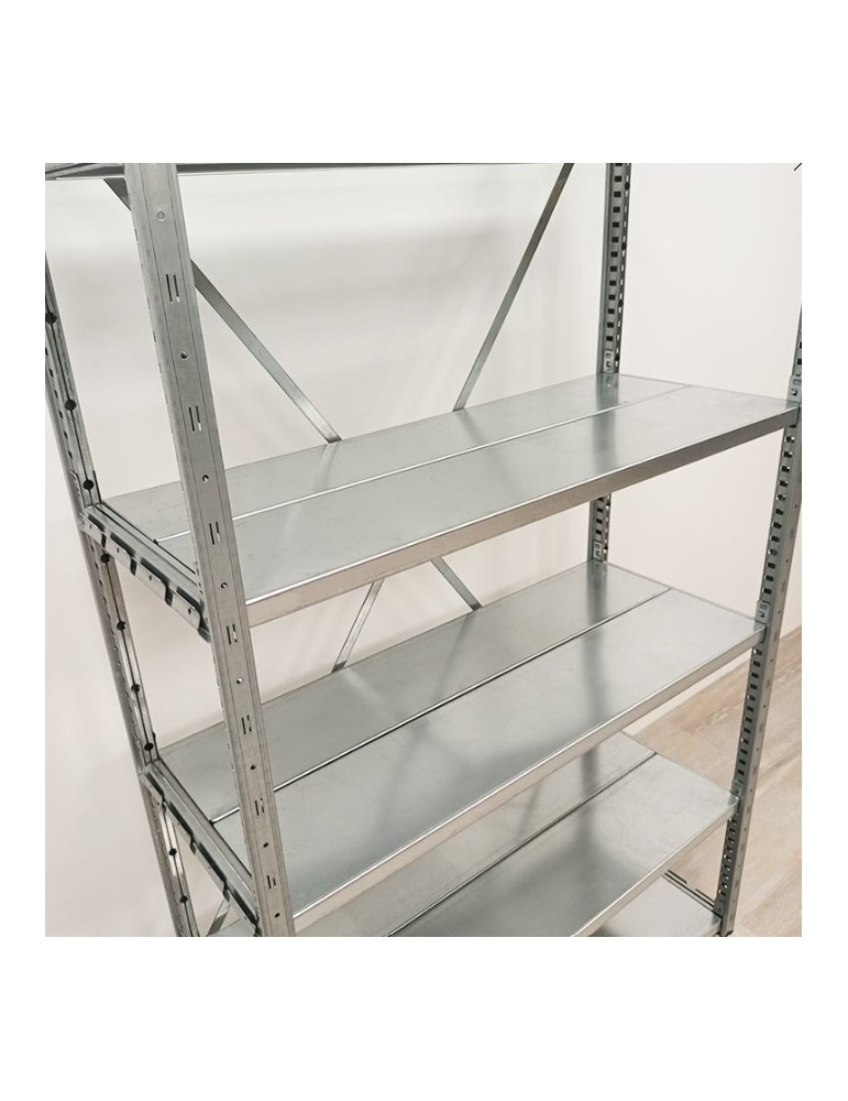 Rayonnage galvanisé 160 kg par niveau élément suivant H 200 x L 120 x P 60 cm