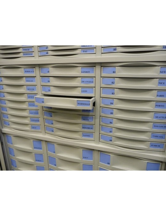 Armoire Mi-haute - Neuf  - classement à plat 48 tiroirs H 50 mm - L 120 x H 100 cm